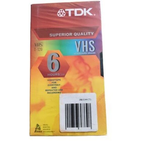 TDK T-120 Superior Quality Blank VHS Tape - Picture 1 of 3